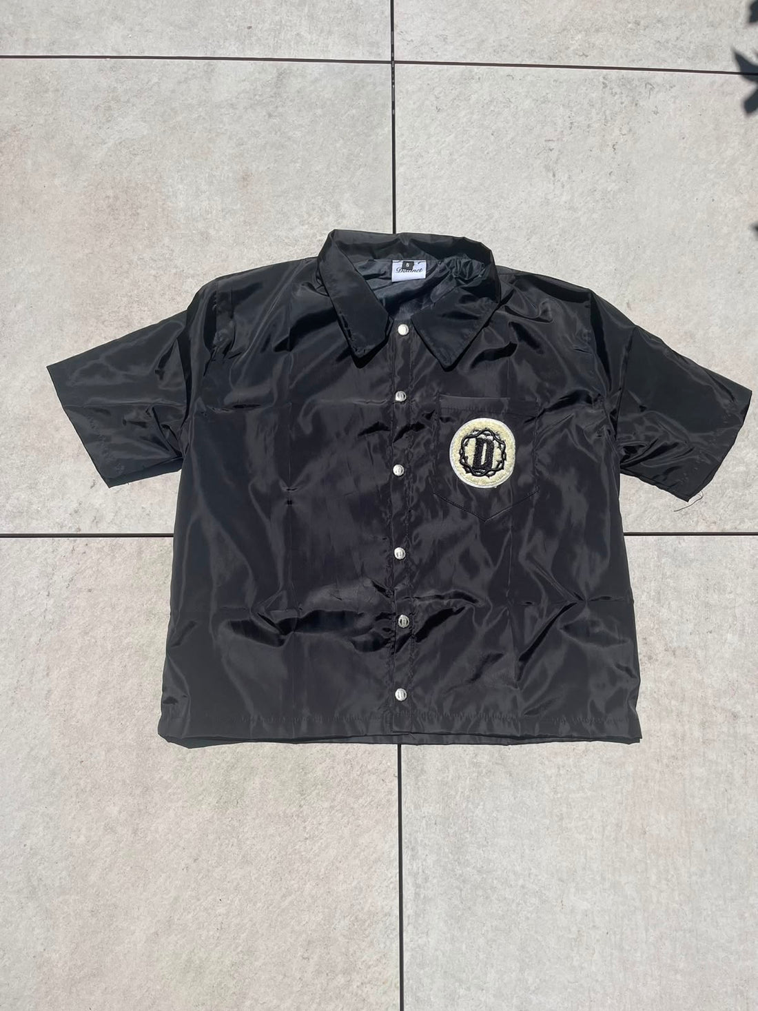 CAMICIA NYLON — BLACK