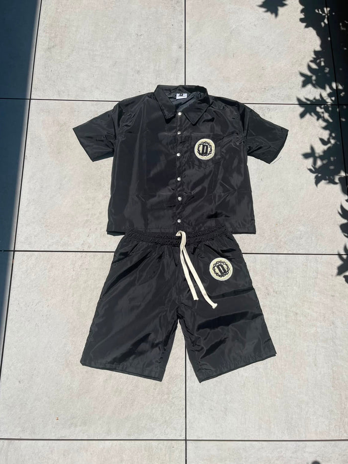 COMPLETO NYLON — BLACK (Shirt + Shorts)
