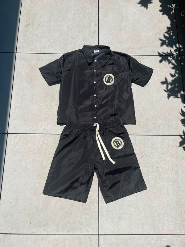 COMPLETO NYLON — BLACK (Shirt + Shorts)